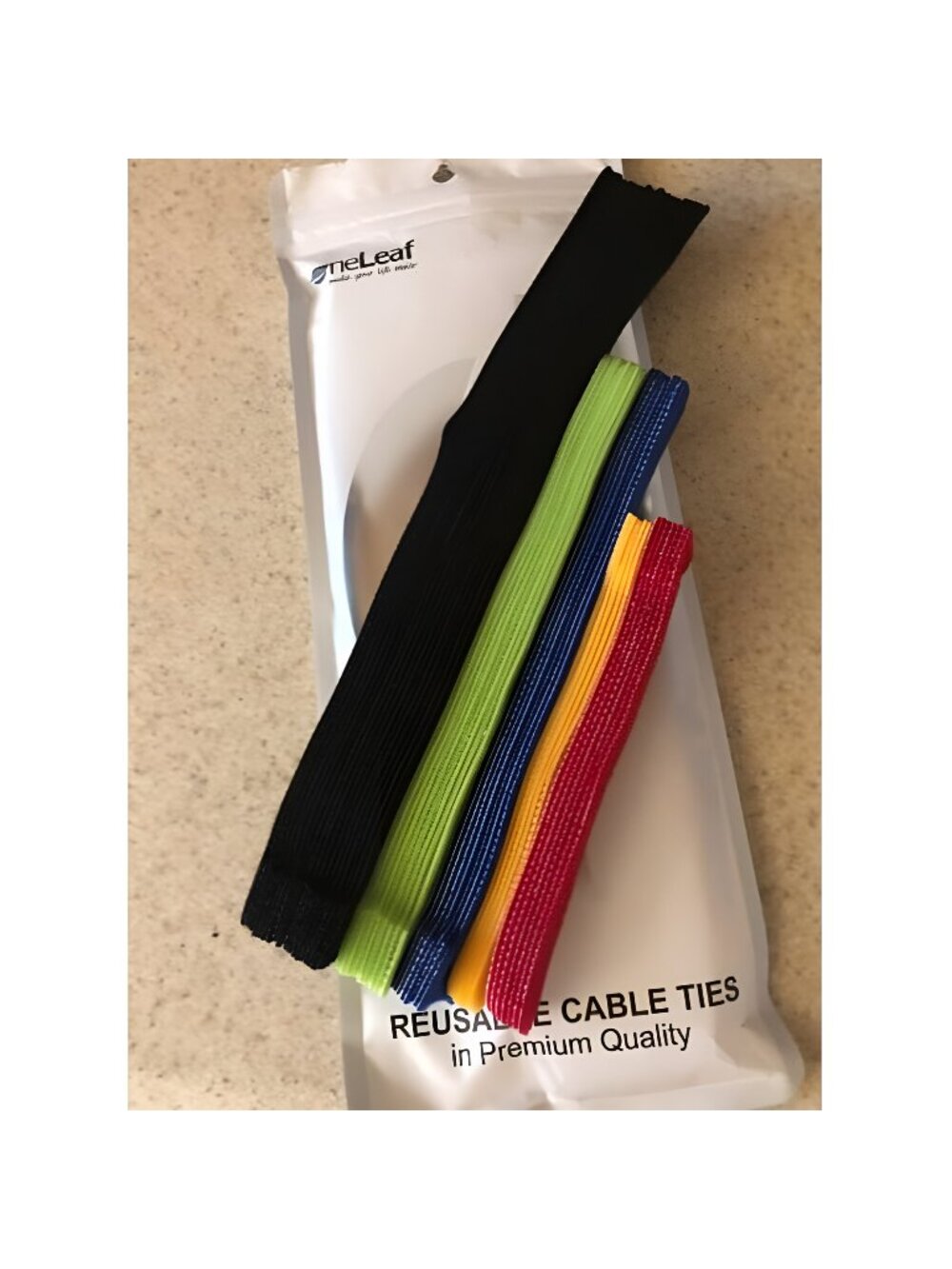 60 Pcs Reusable Fastening Cable Ties w/ Hook &Loop, Multi-Purpose Cable Strap